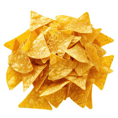 Pile of triangular tortilla chips (14)