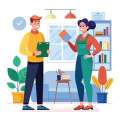 Interior decorator showcasing wall color samples