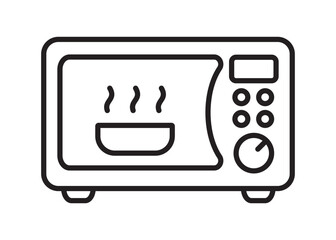 Microwave oven line icon. Kitchen electronics icon.