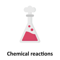 Chemical reactions Vector Icon which can easily modify or edit