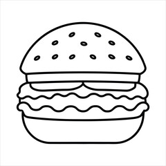 Burger illustration isolated on white background