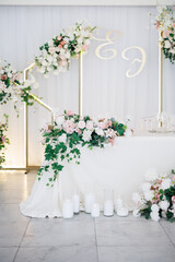 wedding bouquet on the table