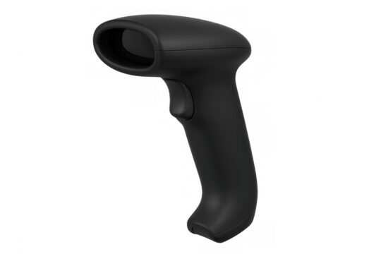 Barcode scanner isolated on transparent background, ready for easy integration into any project
