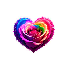 Rose Hearts Rainbow