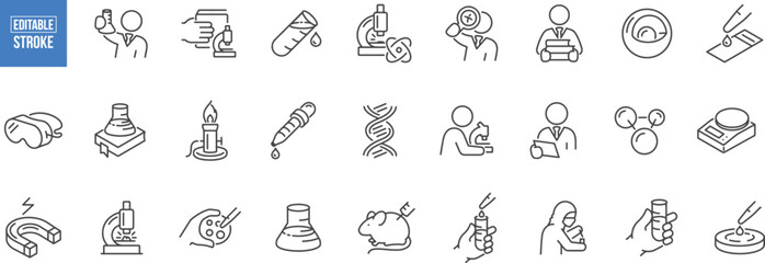 Healthcare & Medical Research Icons – Hospital, Medicine, Laboratory, DNA, Vaccine, Syringe, Microscope, Medical Tools, Health, Virus, Research, Doctor, Experiment, Science, Injection, Pills, Treatmen