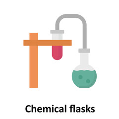 Chemical flasks Vector Icon which can easily modify or edit