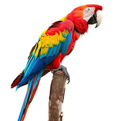 Fototapeta premium Vibrant macaw perched on a branch (3)