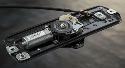 Electric Window Motor Assembly for Vehicle in Close Up Perspective
