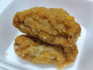 Udang keju or cheese prawns. Food menu at the Mie Gacoan restaurant, which has a crispy texture and a strong taste.	
