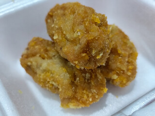 Udang keju or cheese prawns. Food menu at the Mie Gacoan restaurant, which has a crispy texture and a strong taste.	
