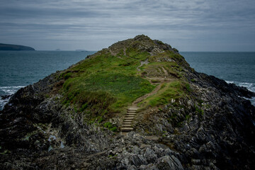 Stairway on an island