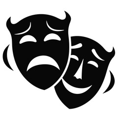 black and white mask