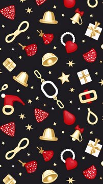 Artistic seamless pattern of Nang Chada in green and red traditional Thai dress, detailed headdress, golden jewelry, surrounded by floral and Thai motif ornaments