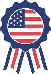 Usa award ribbon american flag recognition emblem