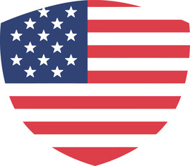 Usa flag shield emblem