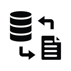 data transformation glyph icon illustration vector graphic.eps