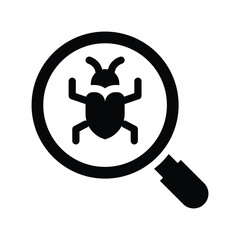 bug detector glyph icon illustration vector graphic.eps