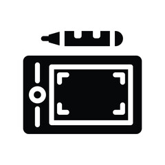 graphic tablet glyph icon illustration vector graphic.eps