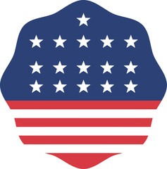 American flag emblem patriotic badge design