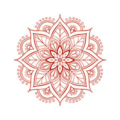 Circular pattern in the form of a mandala. Henna tatoo mandala. Mehndi style. Decorative pattern in oriental style. Coloring book page.