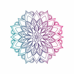 Circular pattern in the form of a mandala. Henna tatoo mandala. Mehndi style. Decorative pattern in oriental style. Coloring book page.