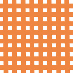 Simple Flat Square Grid Seamless Pattern Orange Background Graphic