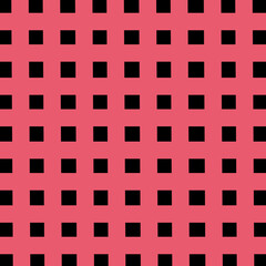 Simple Minimalist Square Geometric Pattern Background on Reddish Pink Backdrop