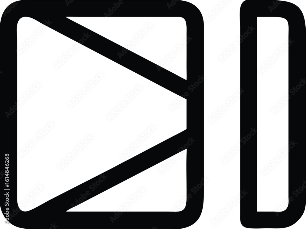 Poster play button and pause button icons symbol