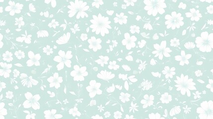 Seamless elegant floral pattern featuring soft, detailed blossom illustrations in a subtle color palette, great for textiles, wallpapers, and minimalist web design.