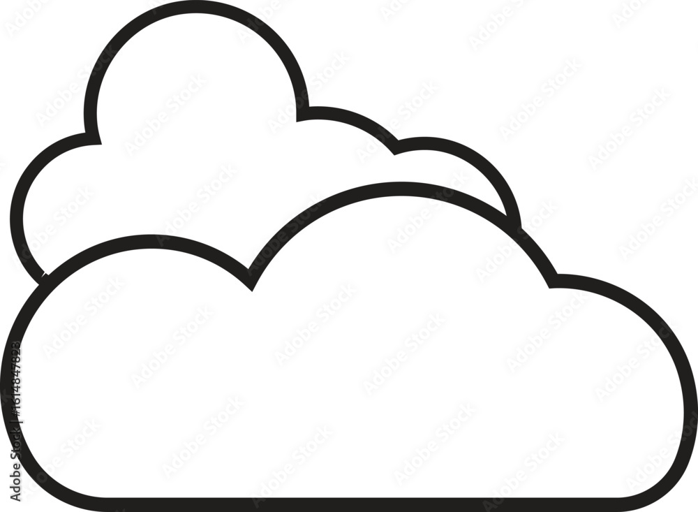 Poster minimal cloud with raindrops icon representing light showers and moisture in weather symbol set with