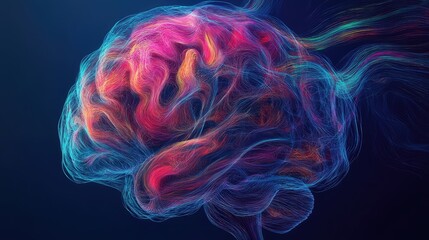 Obraz premium cognition pulsating brain