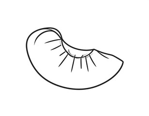 Simple line drawing of a shoe cover