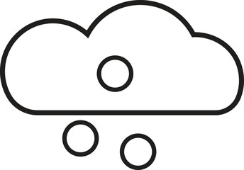 Snow and rain mixed precipitation cloud icon representing sleet or wintry mix forecast with transparent background