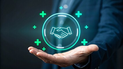 Handshake agreement partnership success business