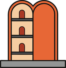 Fototapeta premium entryway shoe rack vector illustration on transparent background