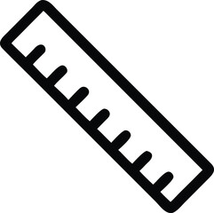 Ruler Icon Diagonal with Markings measuring measurement