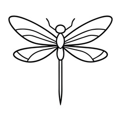 black and white dragonfly