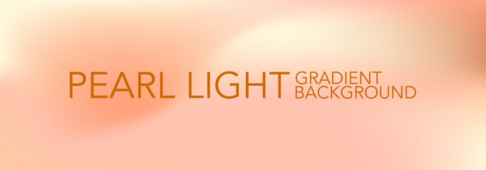 Gradient pearl background with cream and peach color. Wave gradient wallpaper cream pearl light tone. Vector illustration