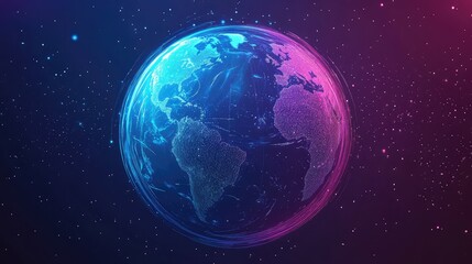 Obraz premium rotation pulsating globe