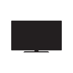 Smart big led tv silhouette isolated on white background. Led tv icon vector illustration design