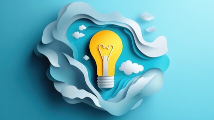 design flowing innovation lightbulb