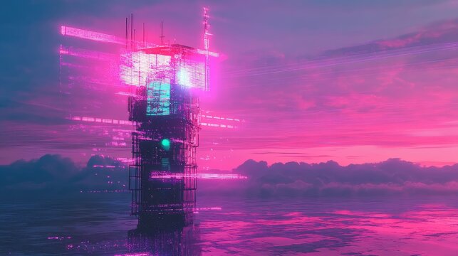 distortion glitching signal tower