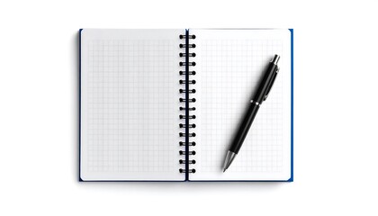 Open notepad with pen
