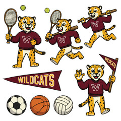 Wildcats Mascot Sports Collection