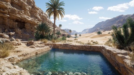 Discovering the Hidden Gem of Nature: A Pool in the Heart of the Desert Oasis