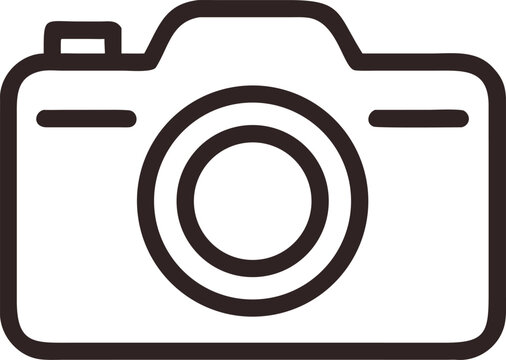 Simple camera icon outline photography photo