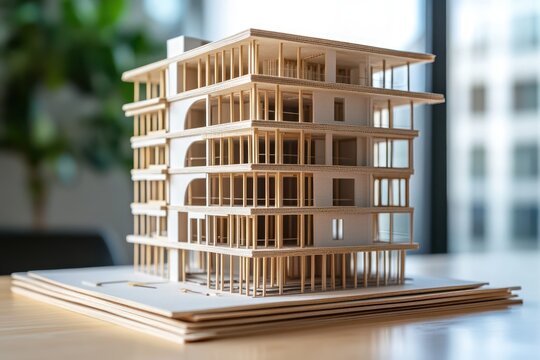 Multifloor residential construction model for real estate