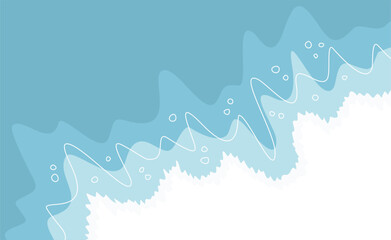 Summer beach waves border