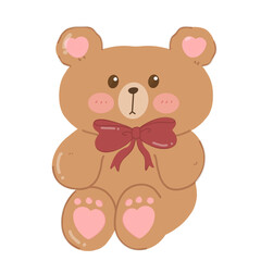 Cute teddy bear doll illustration