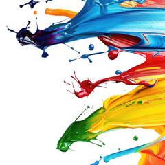 Abstract paint explosion in vibrant colors